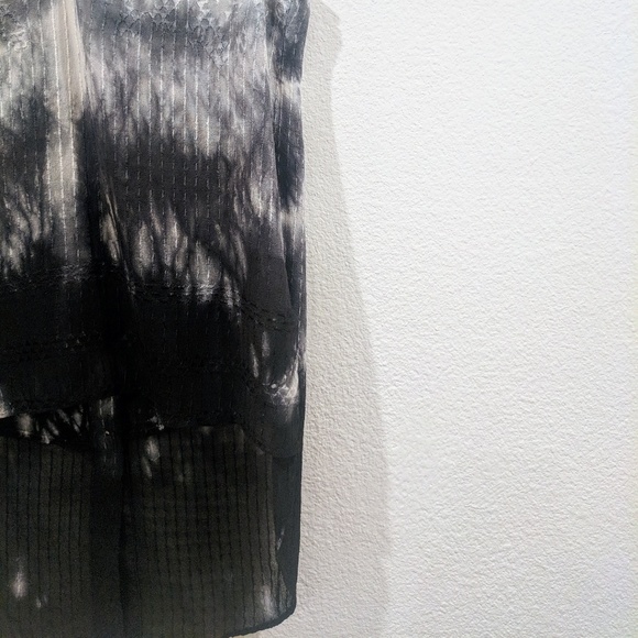 TRYB tie-dye hi-lo silk 100% boho top sz S - Picture 3 of 7